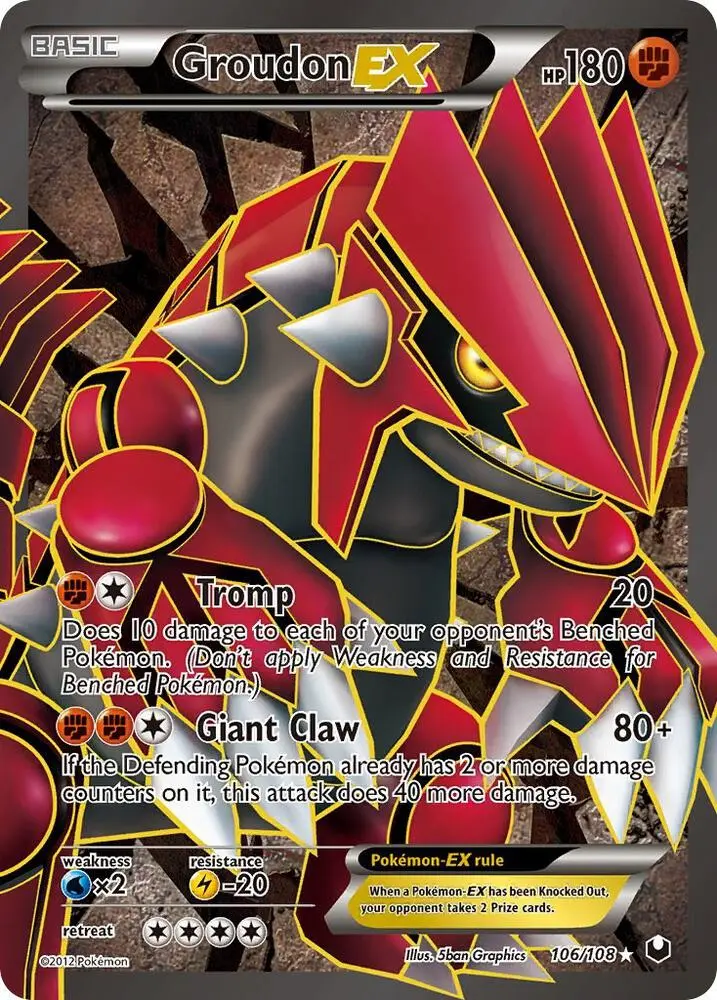 Groudon EX 106 Full Art Basic