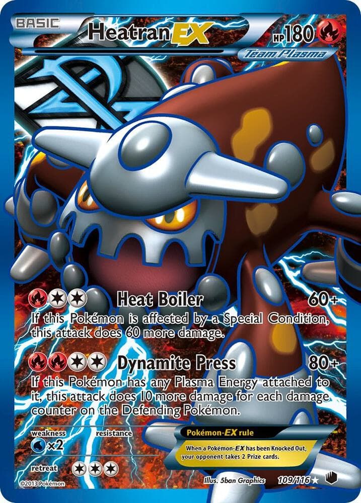 Heatran EX Team Plasma Full Art Basic