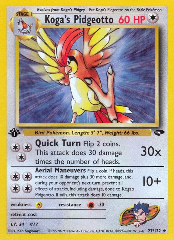 Koga's Pidgeotto Stage 1