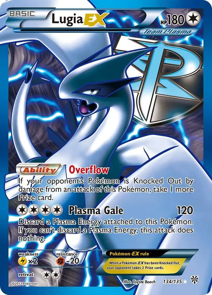 Lugia EX Team Plasma 134 Full Art Basic