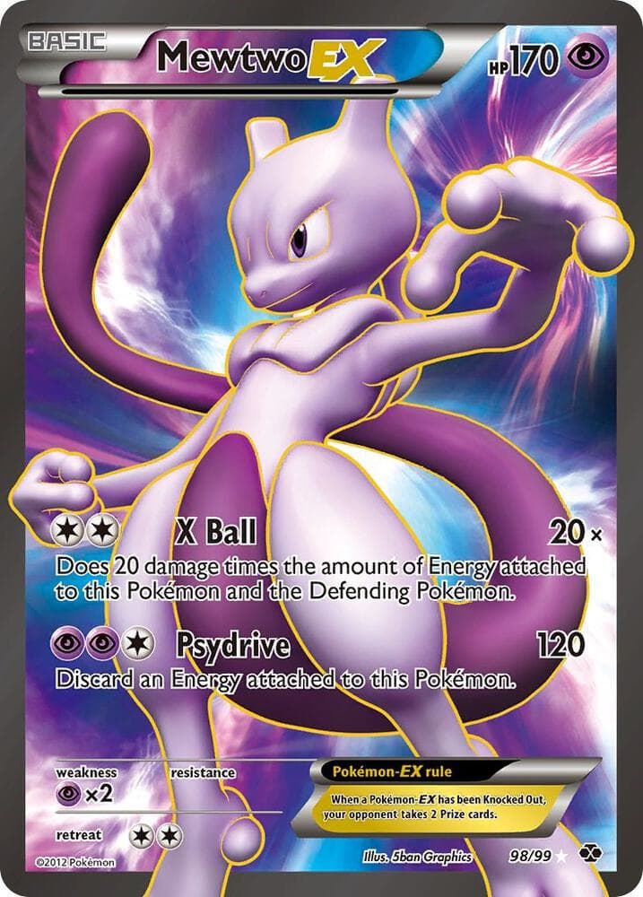 Mewtwo EX 98 Full Art Basic