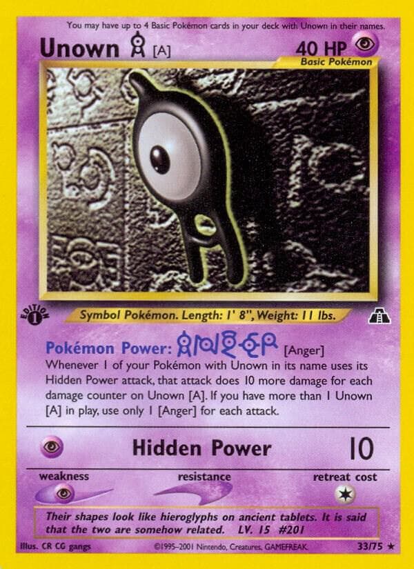 Unown A 33 Basic