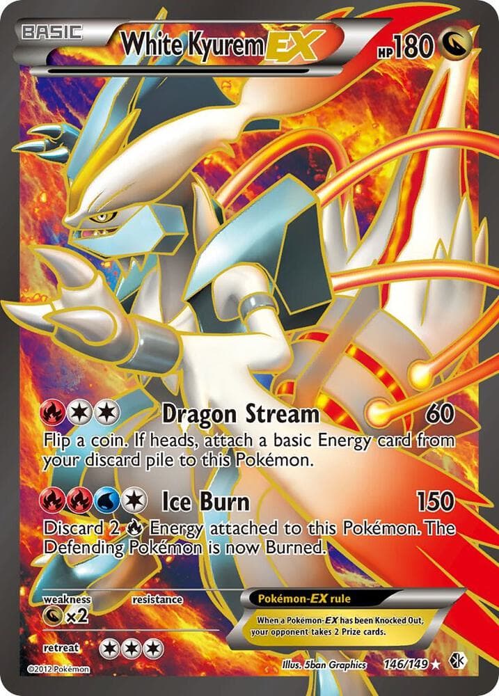 White Kyurem EX 146 Full Art Basic