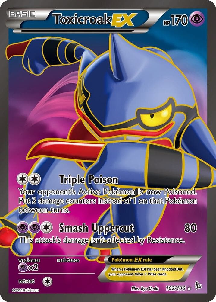 Toxicroak EX 102 Full Art Basic