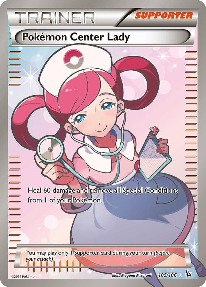 Pokemon Center Lady 105 Full Art Supporter