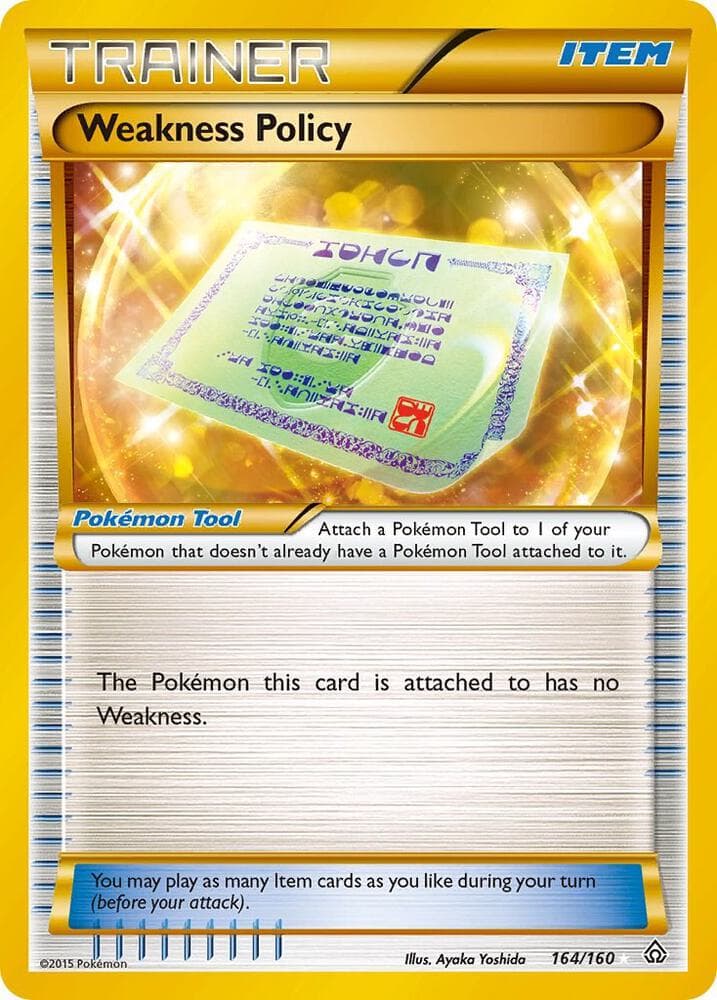 Weakness Policy 164 Secret Rare Pokémon Tool